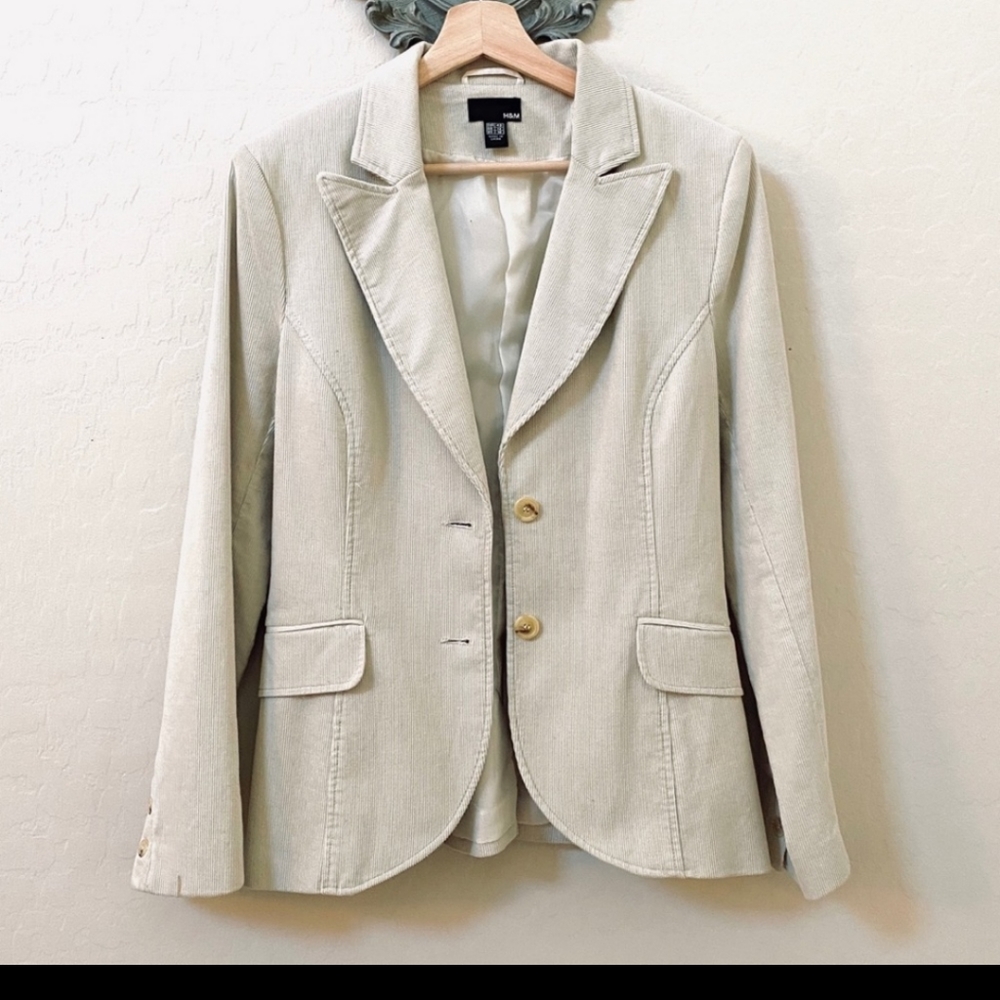 H&M Cream Corduroy Jacket